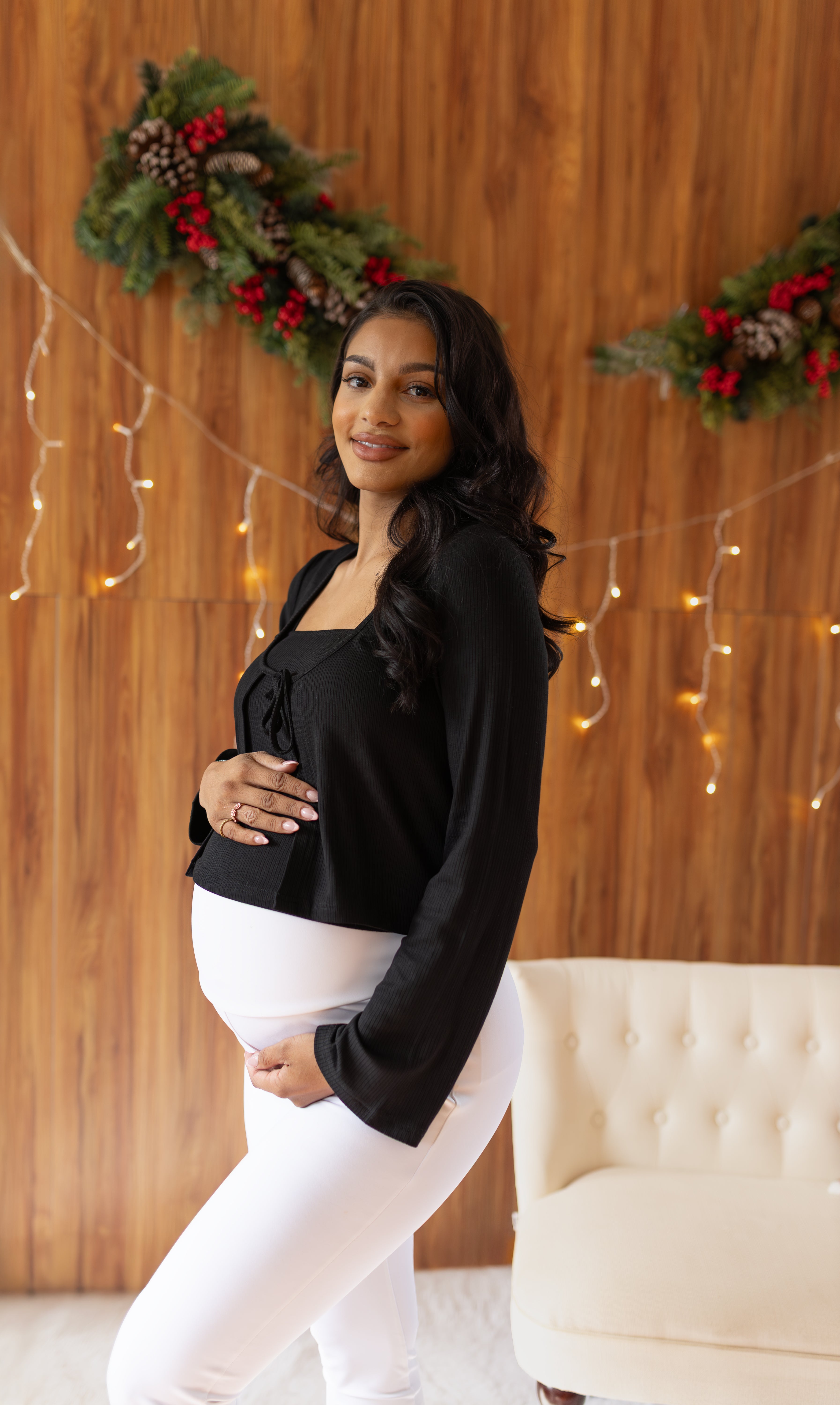 Bump Luxe Leggings - White