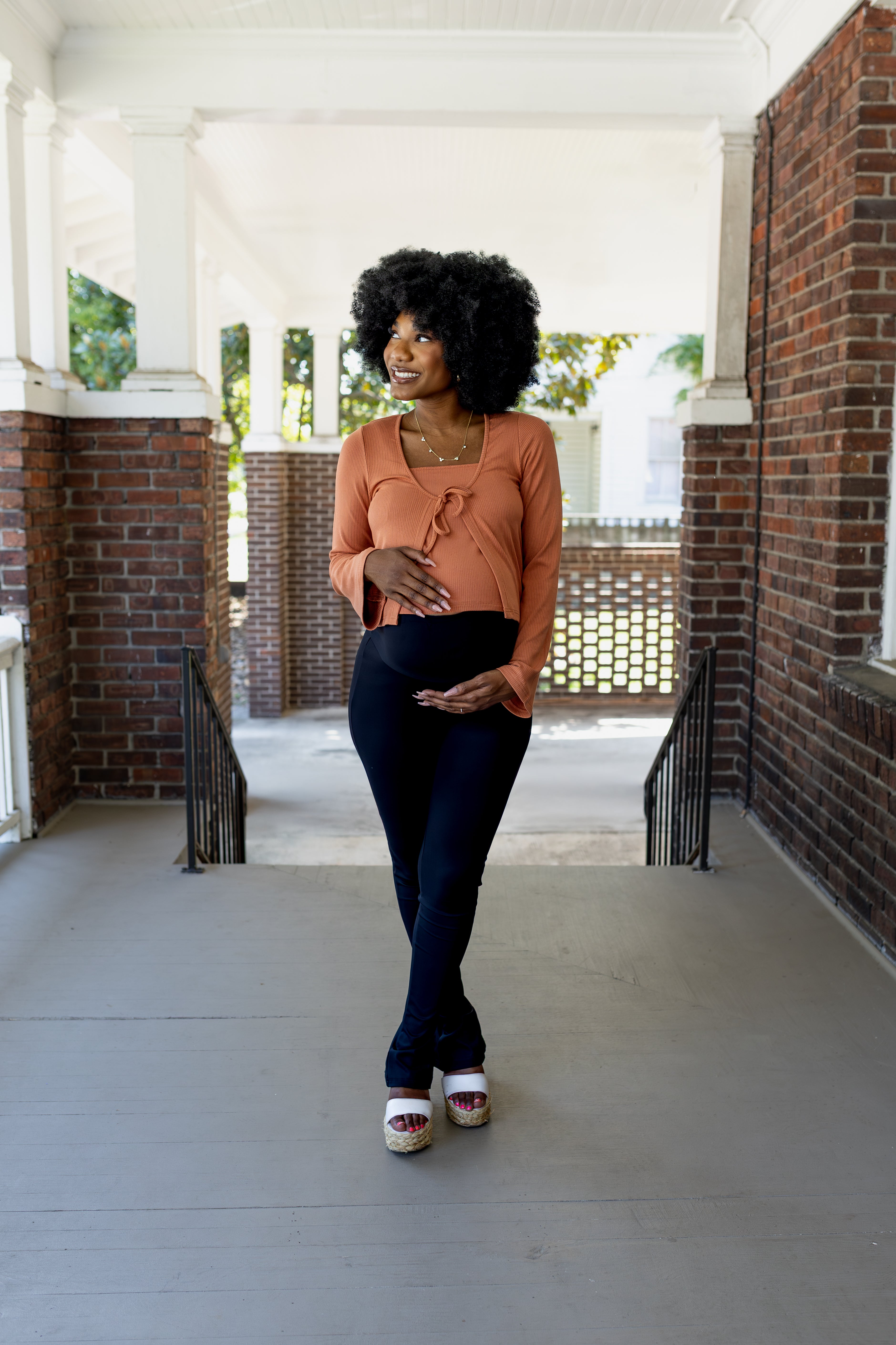 Bump Luxe Cardigan Set - Bronze