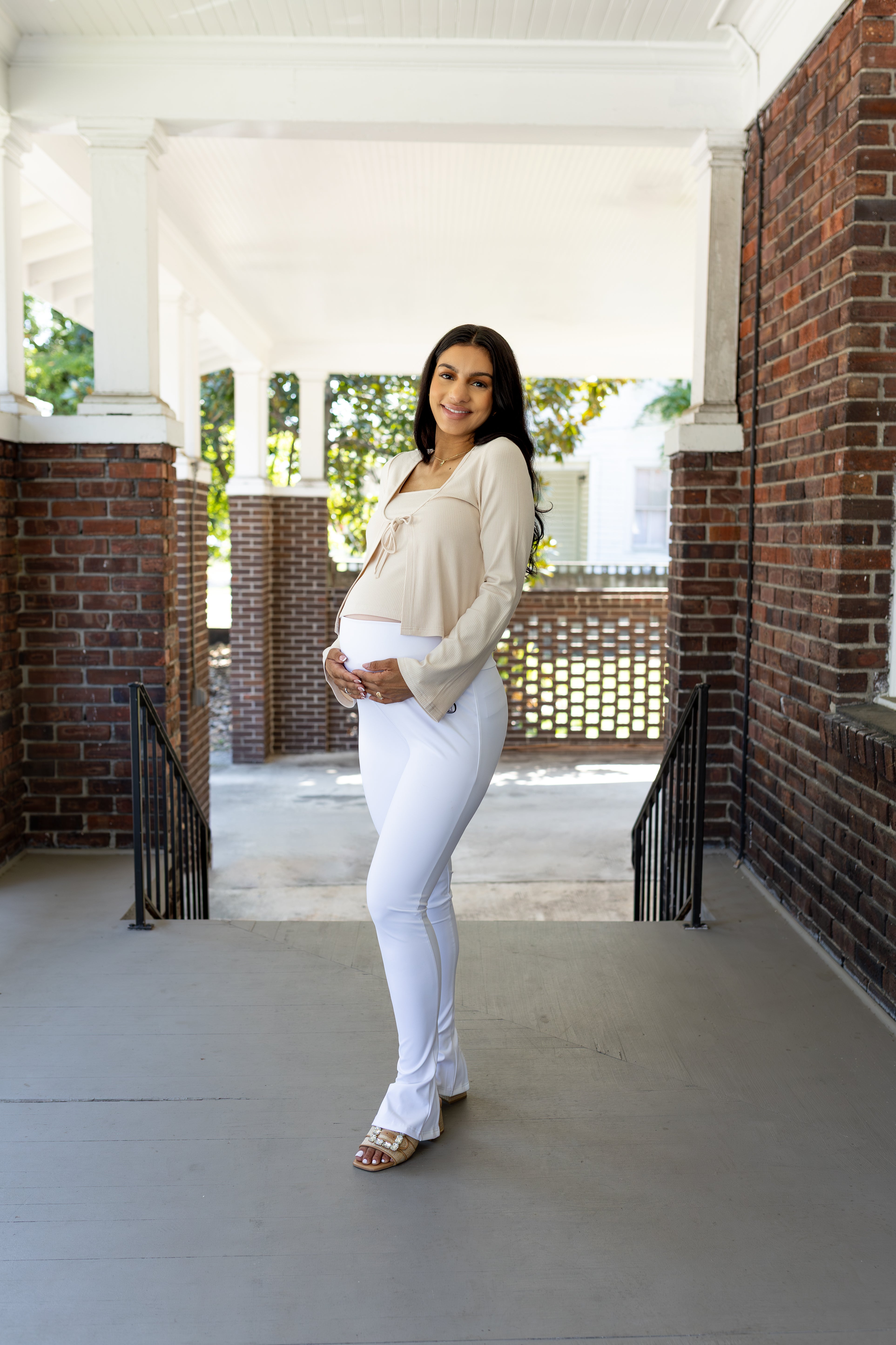 Bump Luxe Cardigan Set - Beige